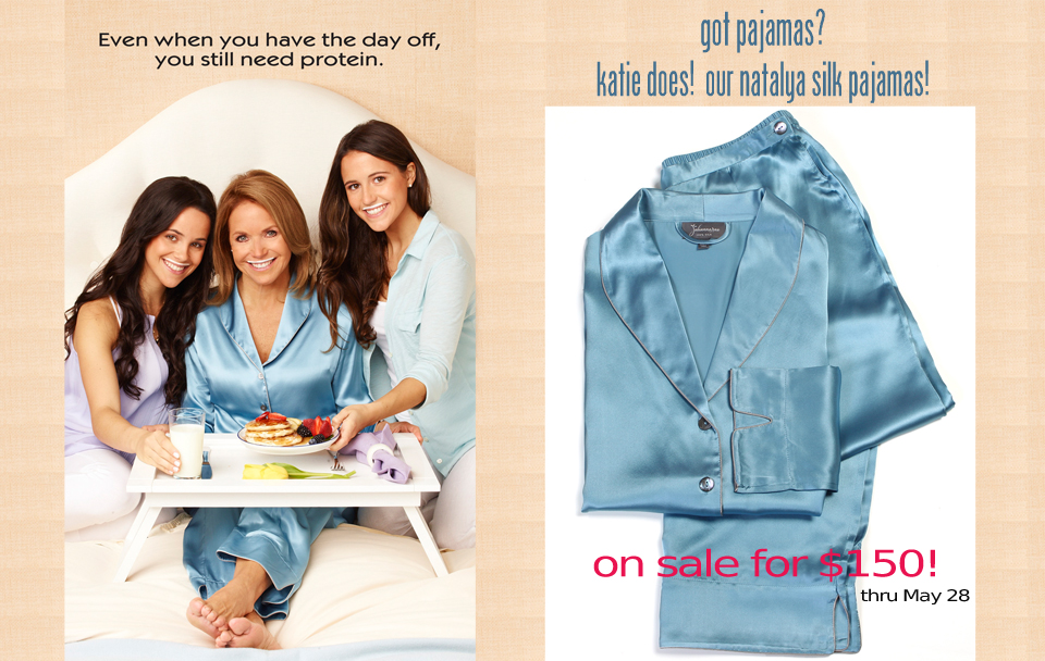 Check out Katie Couric in our Natalya Silk Pajama in the new got milk ad!